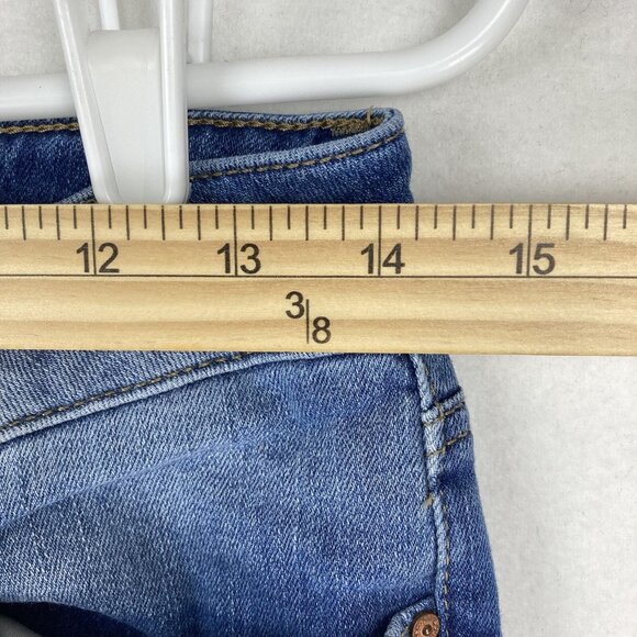 Mavi Women's Blue Denim Jeans Size 27 Distressed Low Rise Stretch Skinny - Picture 7 of 9